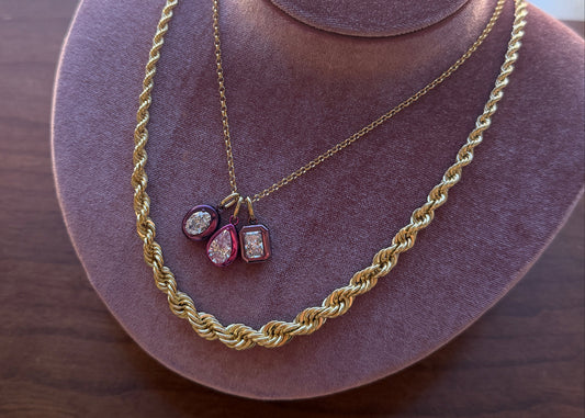 Graduated 14k Rope Chain