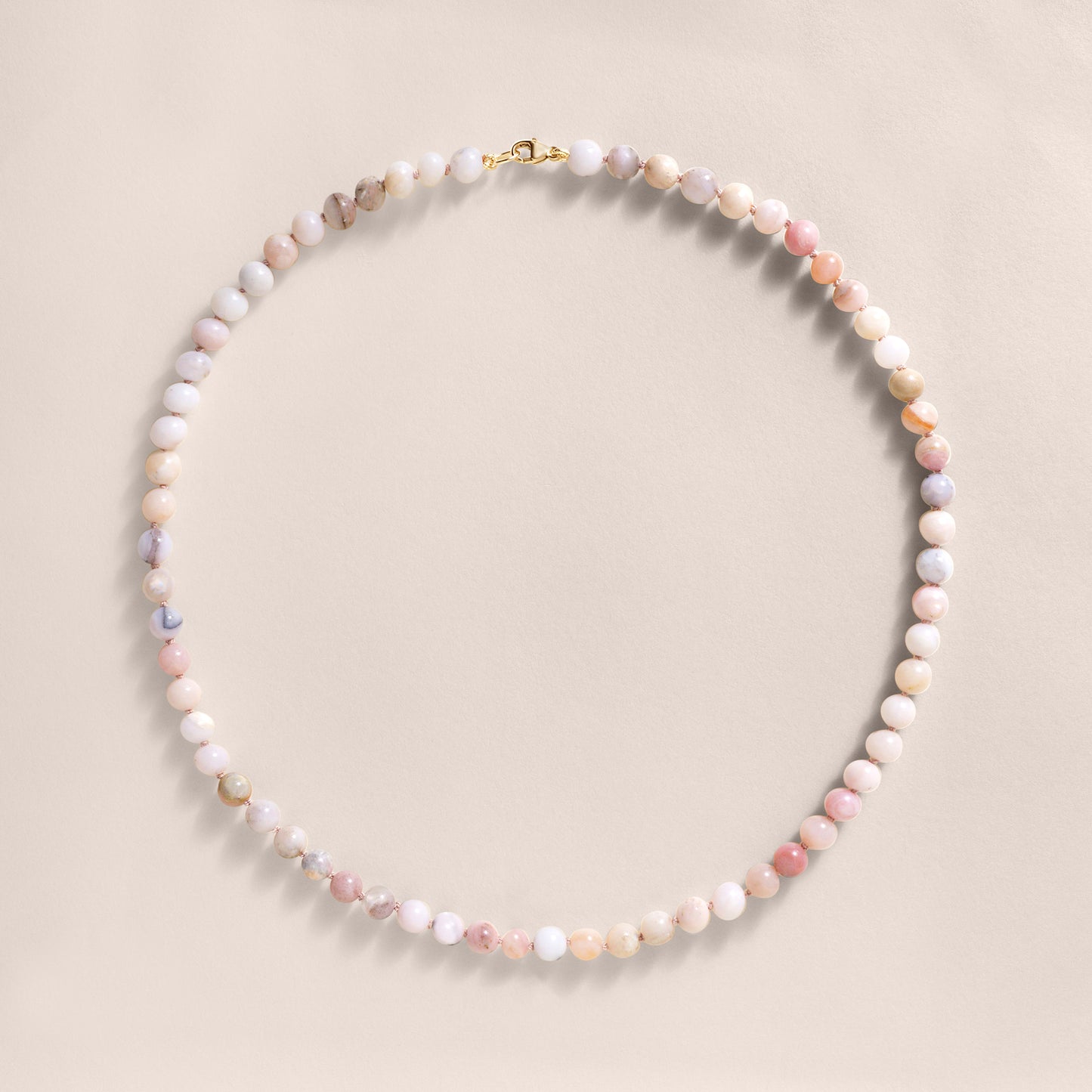 Pink Opal Beaded Necklace