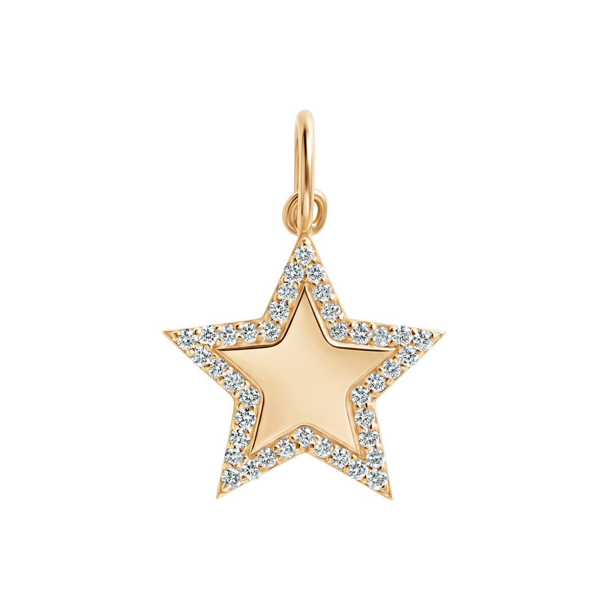 Diamond Pave Outline Star Pendant
