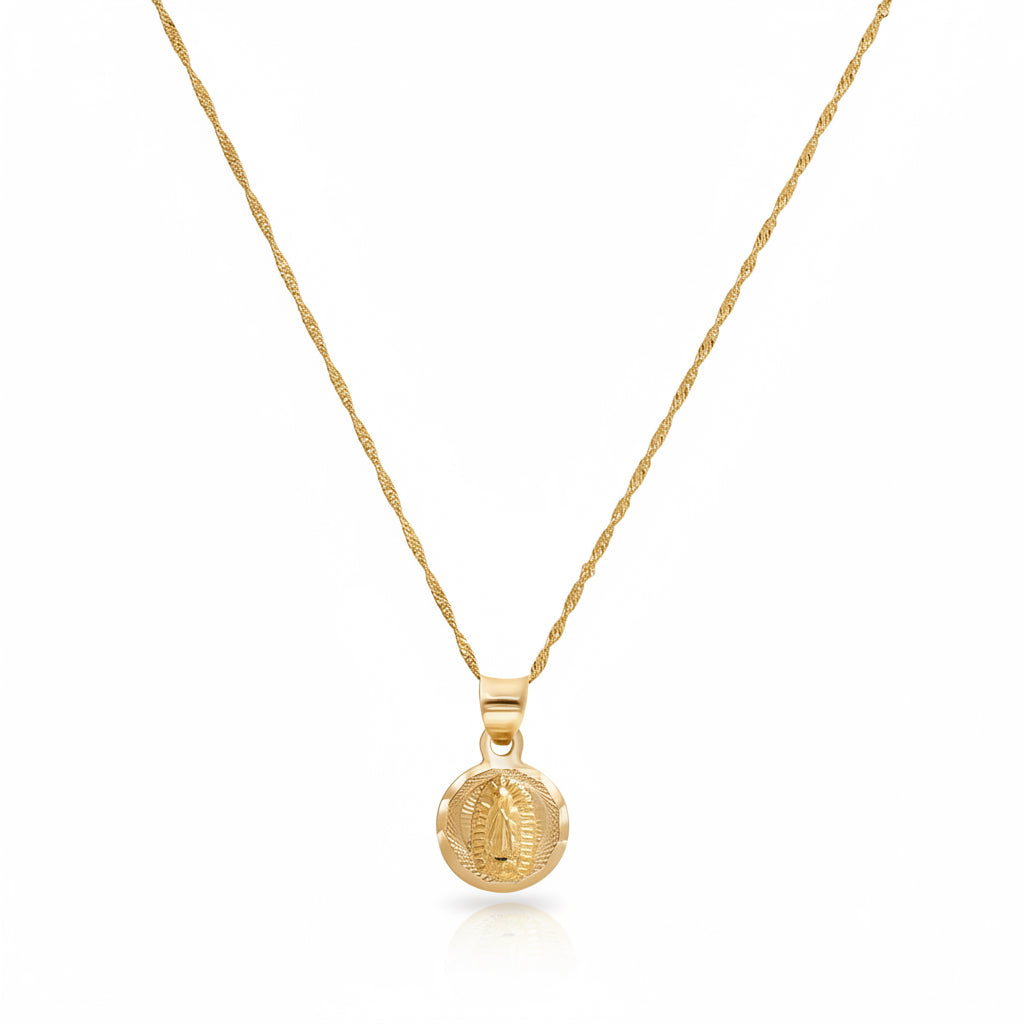 14k Mini Virgencita Pendant