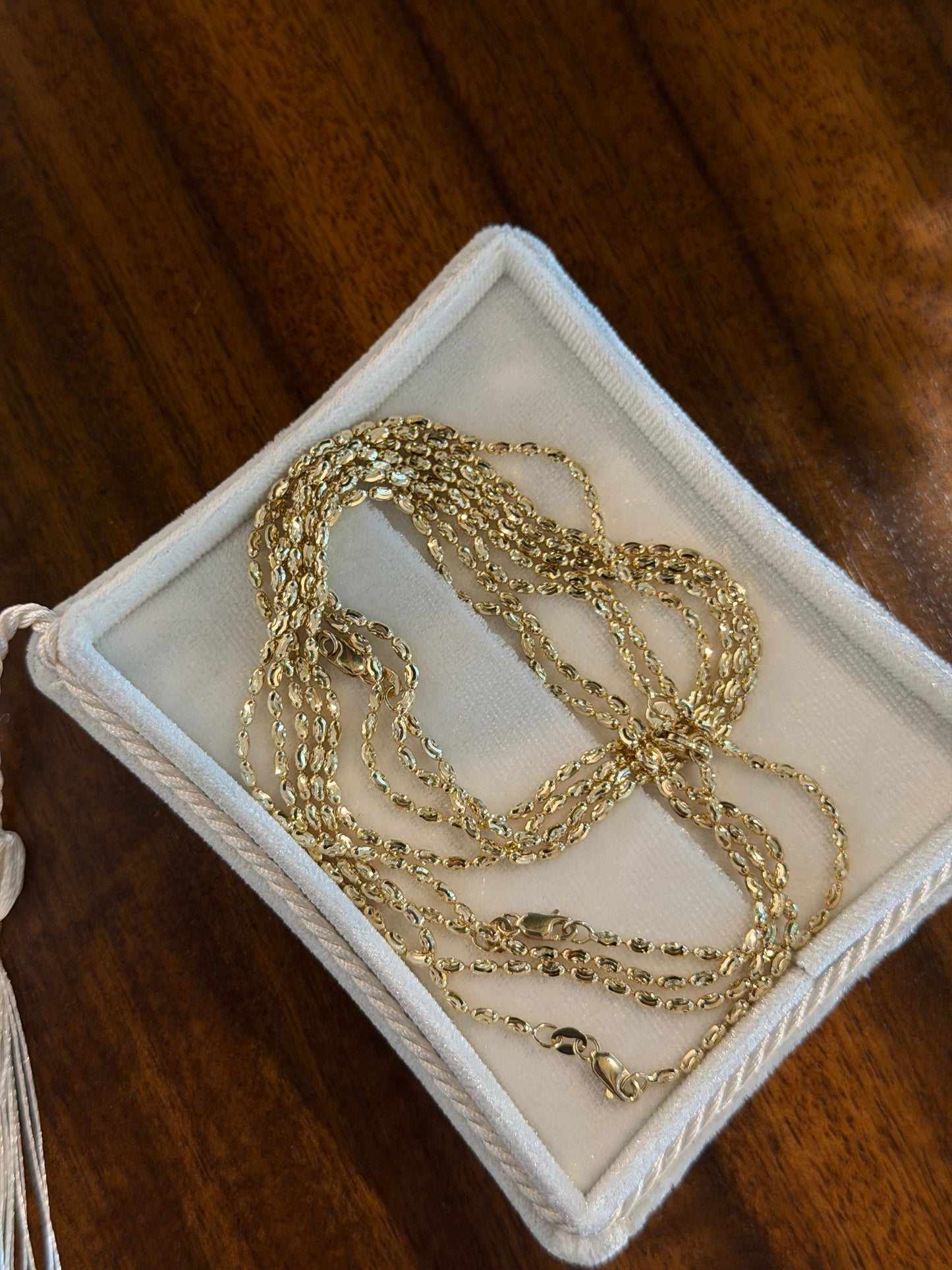 The Liquid Gold Oval Bead Chain