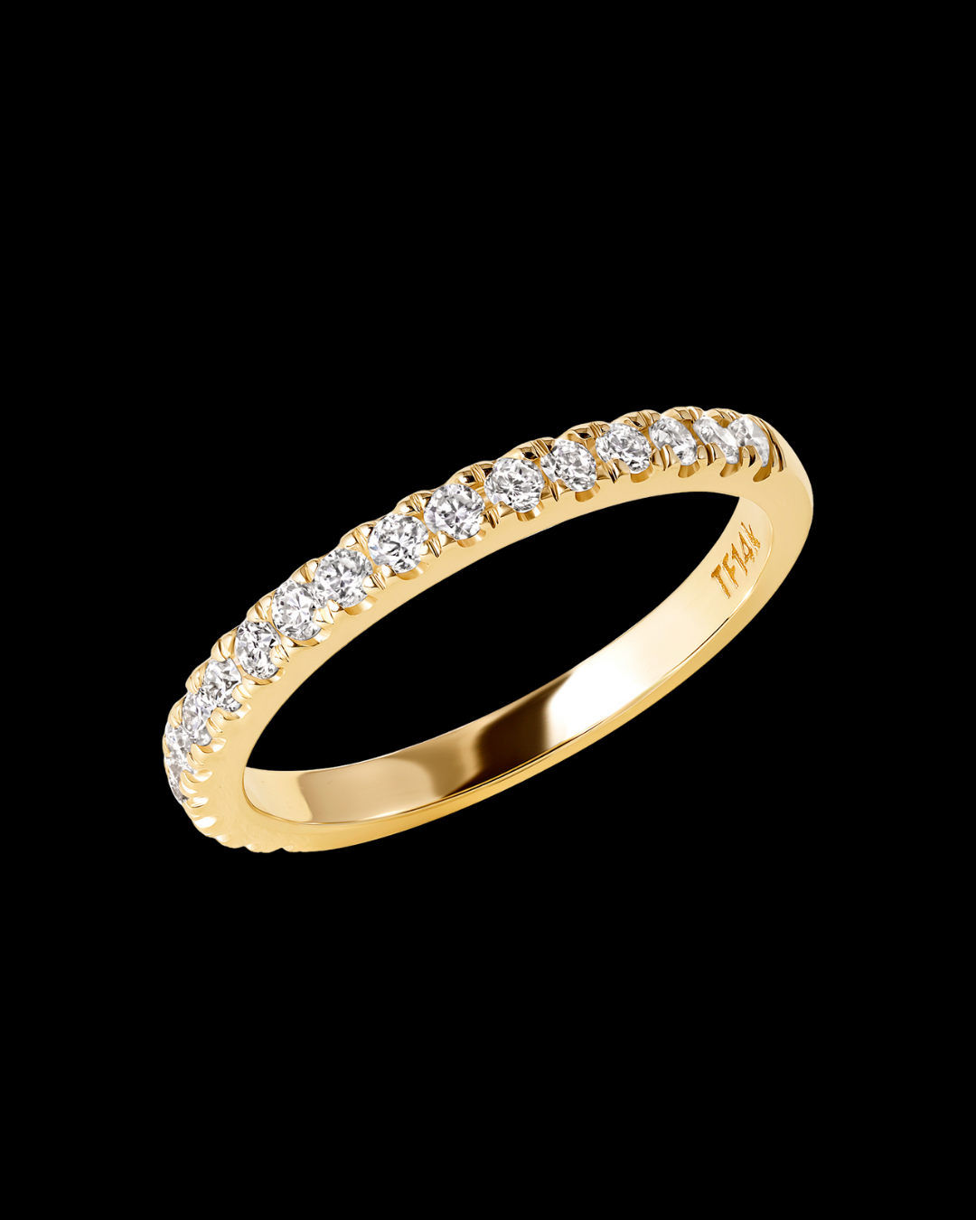 Half Set Diamond Pave Band
