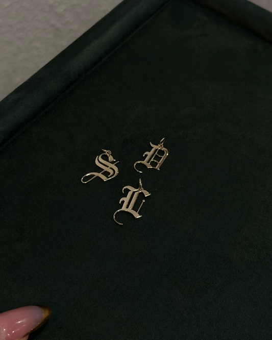 Gothic Initial Pendant