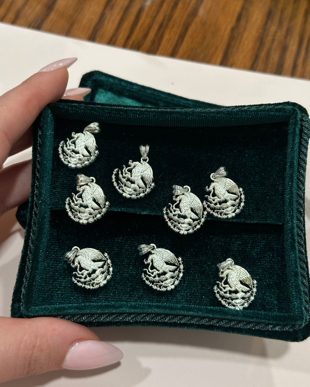 Silver Mexican Aguila Pendant