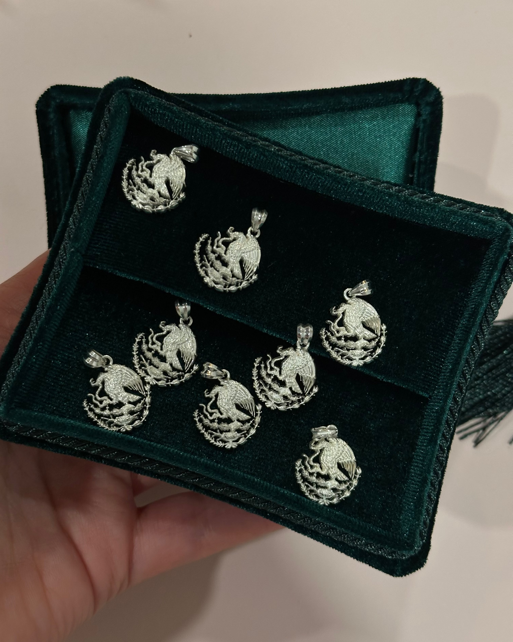 Silver Mexican Aguila Pendant
