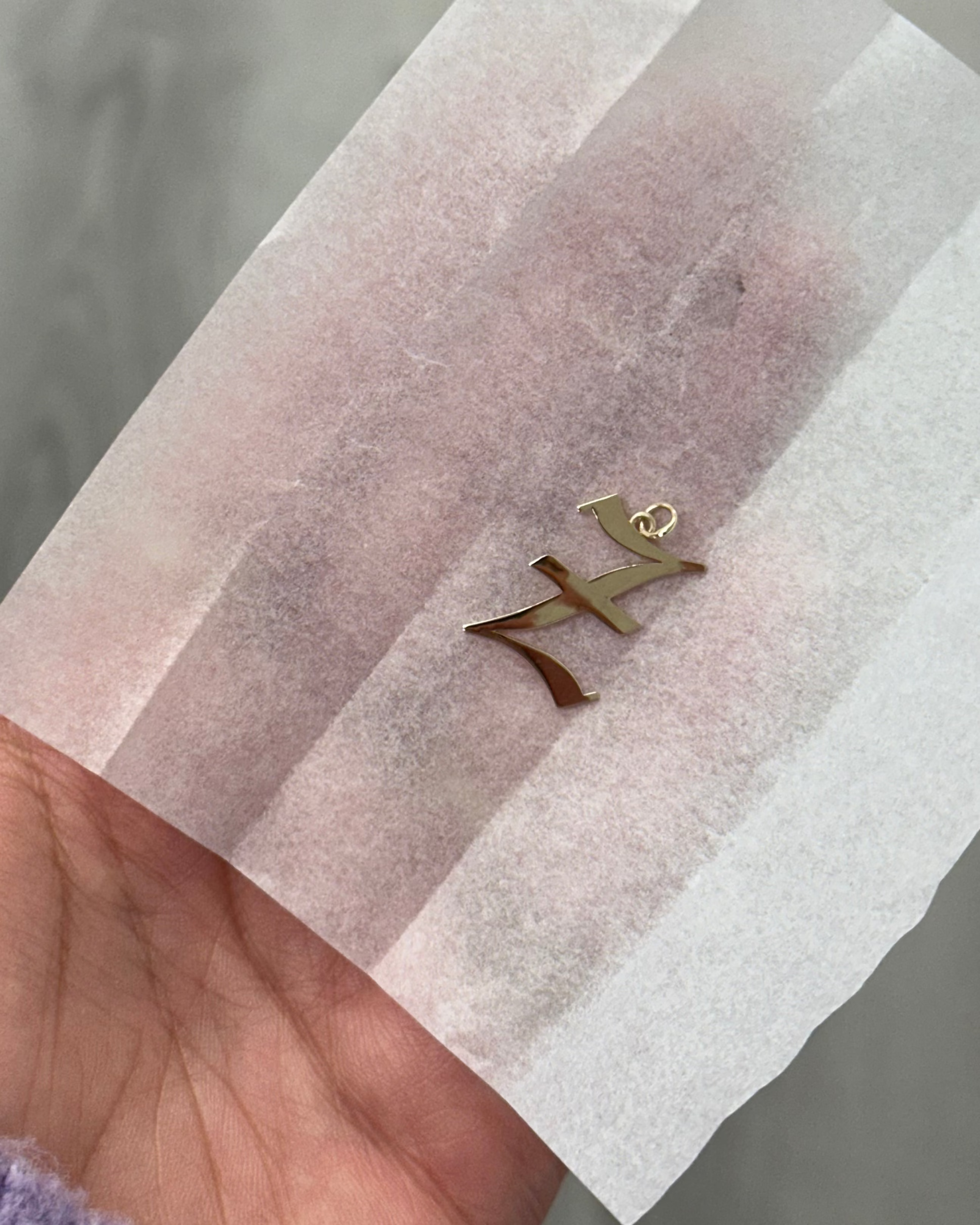 Gothic Initial Pendant