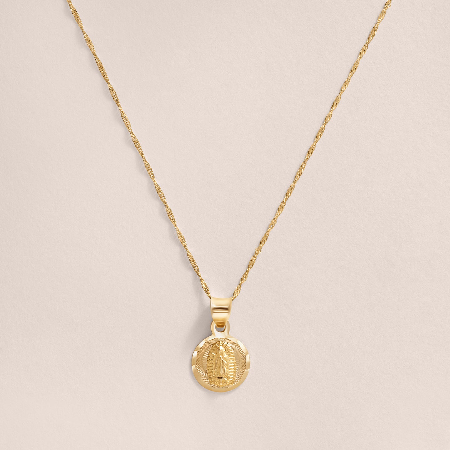 14k Mini Virgencita Pendant