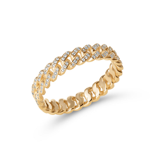 Diamond Pave Classic Cuban Link Ring