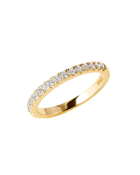 Half Set Diamond Pave Band