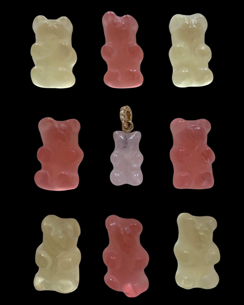 Diamond Gemstone Gummy Bear Pendant