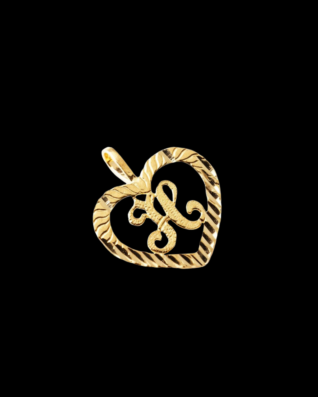 Initial Heart Pendant