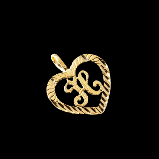 Initial Heart Pendant