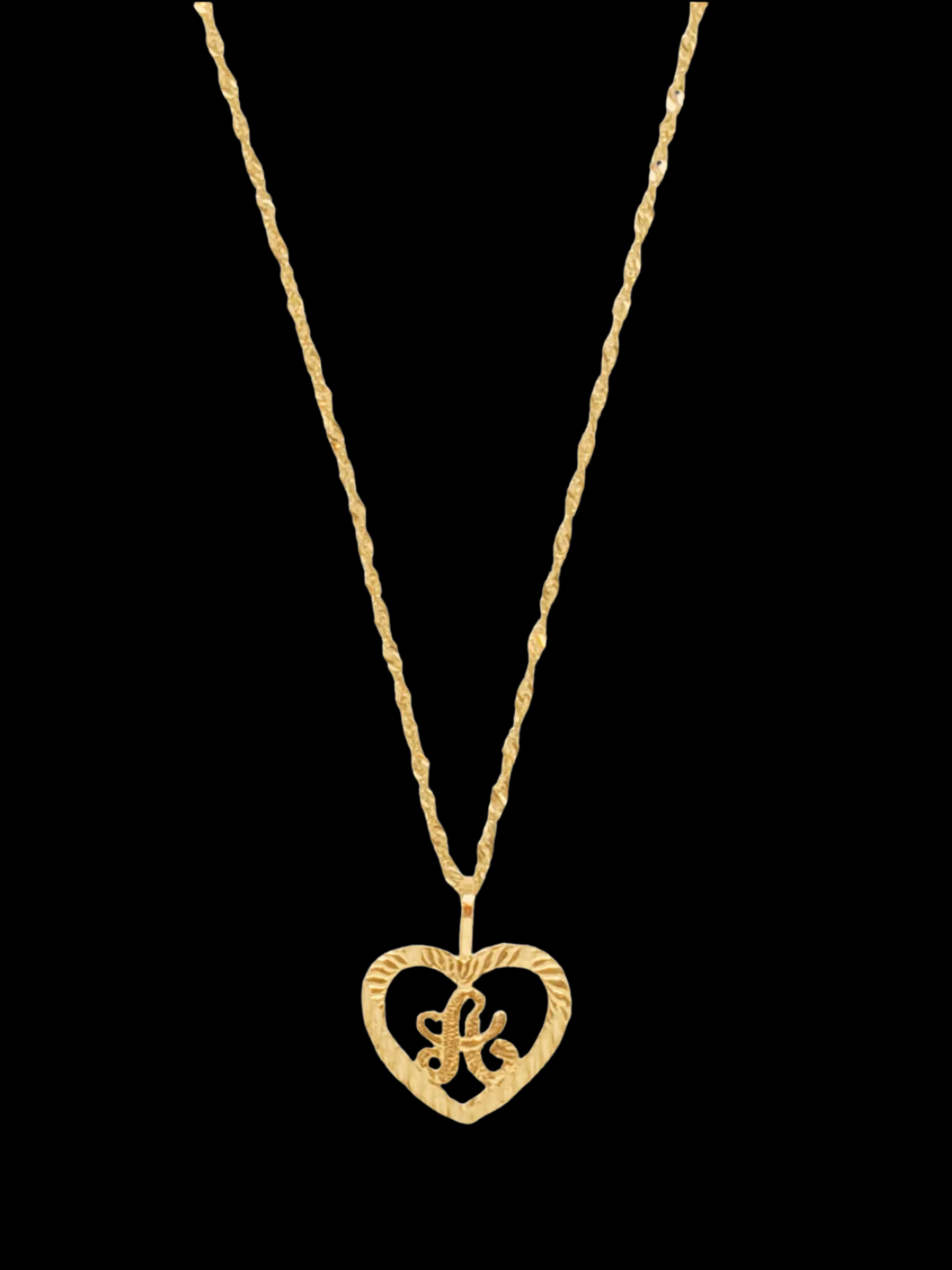 Initial Heart Pendant
