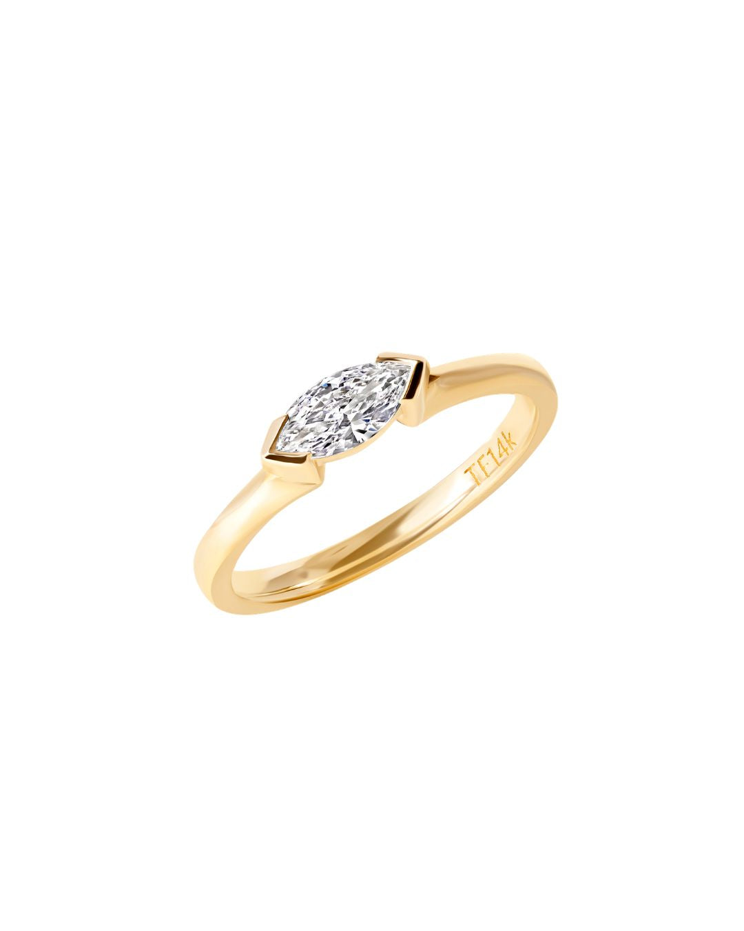 Marquise Diamond Pinky Ring