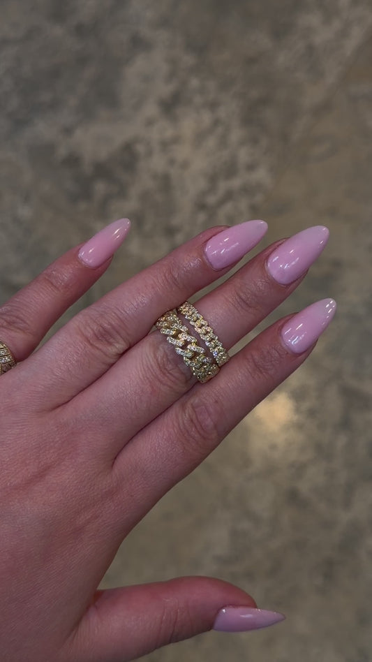 Diamond Pave Classic Cuban Link Ring